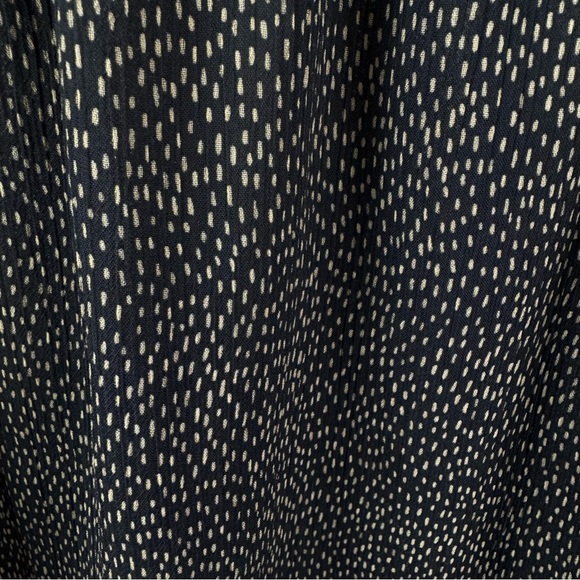 Loft Black and Brown Mock Turtleneck Semi Sheer Long Sleeve Blouse Size Medium - Picture 4 of 7